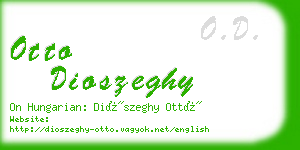 otto dioszeghy business card